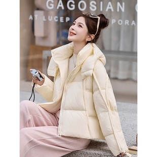 小个子时尚 官方羽绒服女2025冬新款 气质洋气连 故事面料女装 罗芬