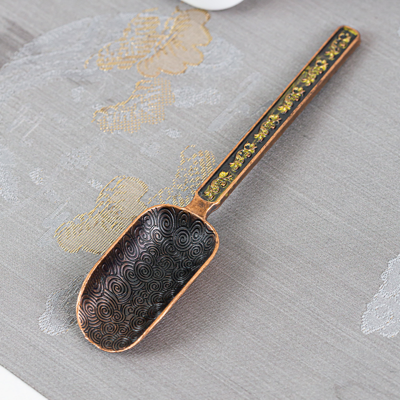 美学好物茶勺合金茶道家用茶铲取茶勺功夫茶具配件取茶叶茶勺工具