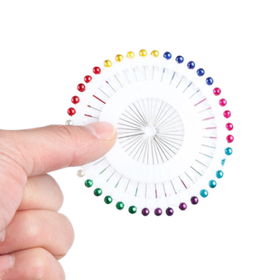 彩色大头针珠针定位针防锈固定针服装立裁针珍珠针大号定型针工具