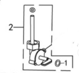 五羊本田经典款CG125WH-3A-9-10-19油箱开关油阀放油开关原厂配件