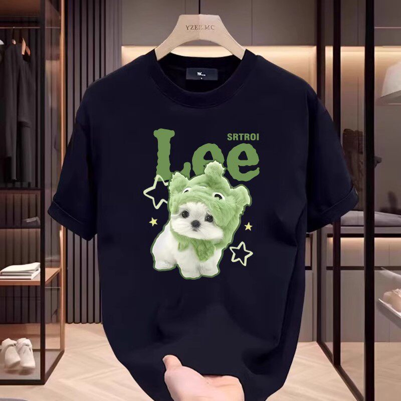 NASA联名重磅纯棉短袖男女复古宽松情侣学生夏季打底衫体恤上衣服