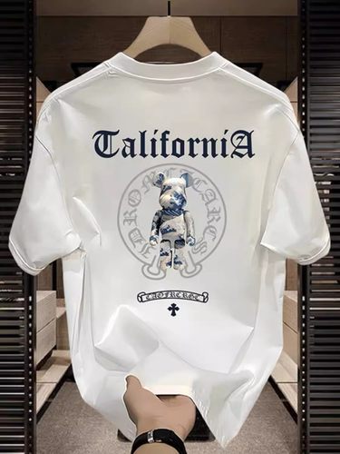 NASA联名100%纯棉短袖T恤男夏季新款宽松百搭设计感小众潮流上衣