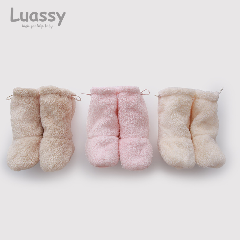 luassy婴儿袜子秋冬款加绒加厚