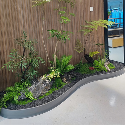 造景围挡室内绿植布景装饰条围栏栅栏大堂自粘阳台花园收边条植物