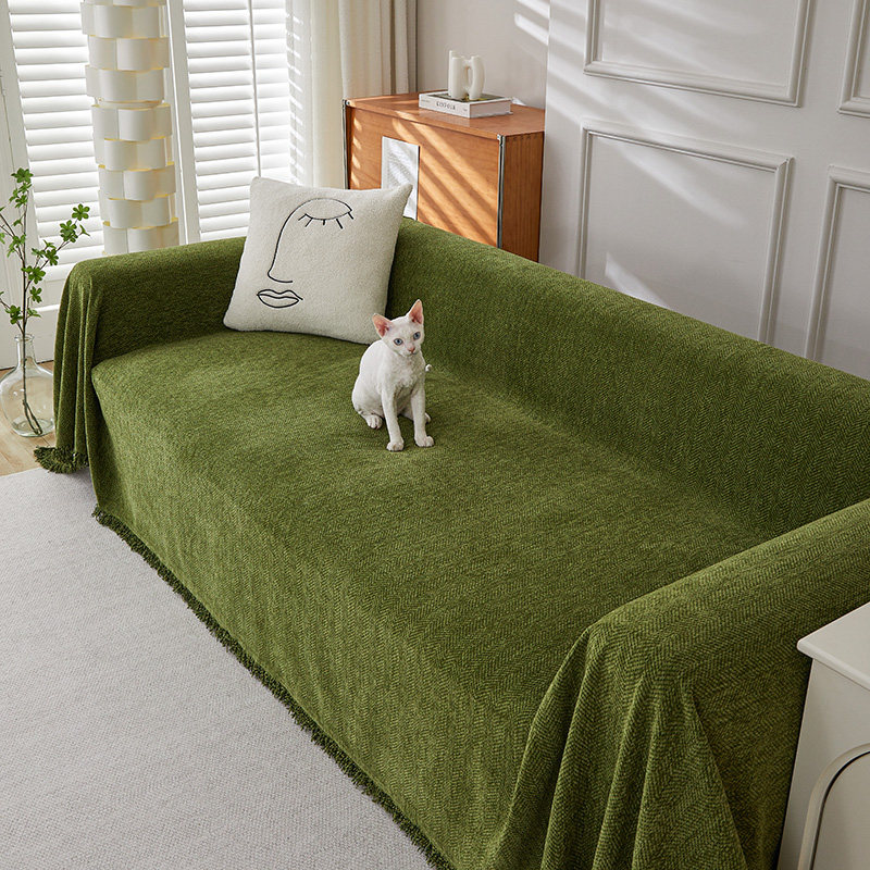 2024新款人字纹沙发巾盖布四季通用沙发垫高级感全盖万能套罩毯,居家布艺,沙发套,淘宝优惠券,粉丝福利购,淘宝优惠卷