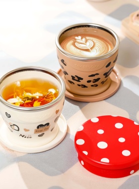 水杯女生高颜值便携高级感可折叠杯子泡茶硅胶耐高温夏天防摔口杯