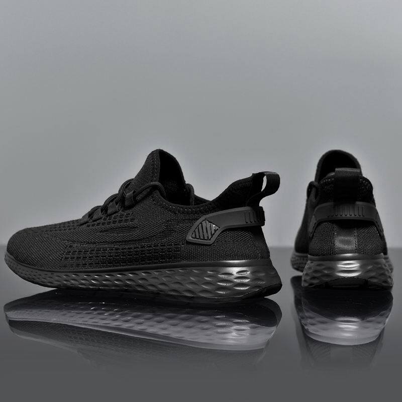 加油员工装鞋男女同款防静电网鞋夏季薄款透气上班工作鞋黑色潮鞋