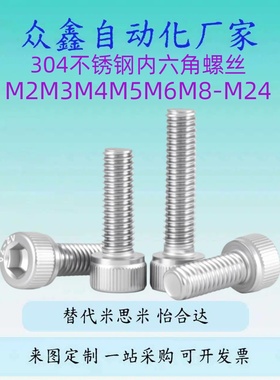 替不锈钢低头内六角螺栓/短头螺丝CBSST3/4-5/6/8/10/12/15
