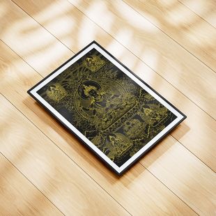 2026五部文殊菩萨西藏唐卡手绘diy 手绘唐卡填色白描图自己画 画