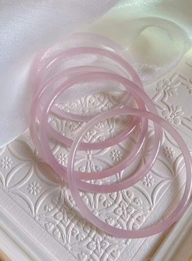 2026多色叮当4mm巴西高冰白粉紫玉髓手镯 女士玛瑙新款美人果绿色