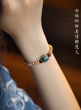 2026天然星月菩提手串老型珠手串女佛珠菩提根细手饰甜美复古风