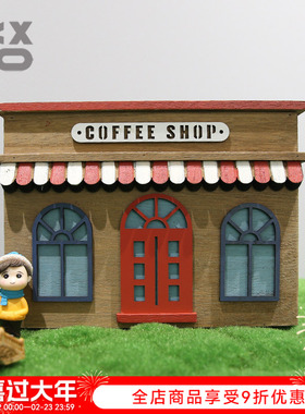 YBOX艺术木质微景观建筑道具儿童教具可爱装饰摆件装饰造型小屋