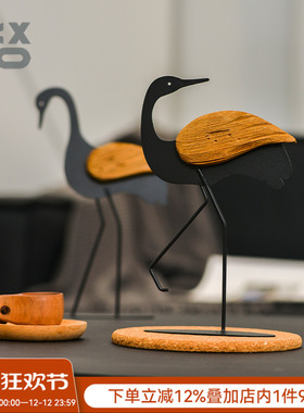 火烈鸟桌面可爱动物摆件