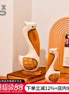 YBOX洋盒子实木立体小鸟摆件