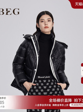OBEG欧碧倩冬运动风白鹅绒短款高克重羽绒服外套10444072