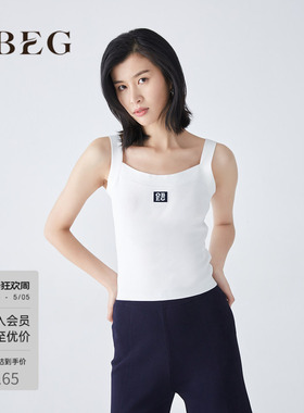 OBEG欧碧倩夏季纯色简约时尚经典百搭针织背心104018