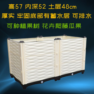 欧式阳台特大加厚款专用果树种植箱白色种花盆发财树箱葡萄月季盆