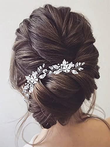 gorais bride wedding hair pins silver flower leaf bridal hai