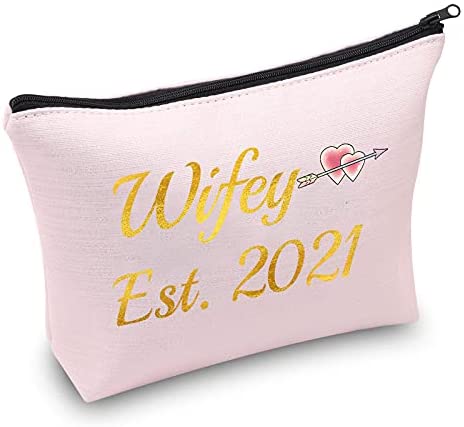 new wife gifts wifey est 2021 makeup bag wife to be gifts we