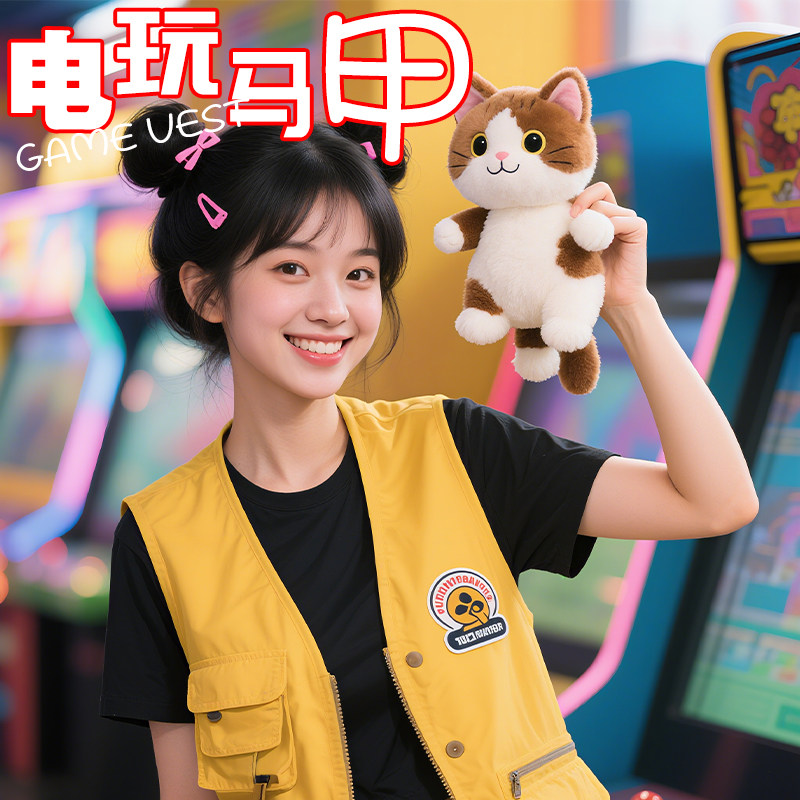 电玩城马甲定制印logo游乐场常规马甲