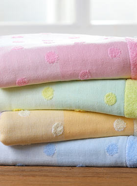 hayashi日本进口今治毛巾家用婴儿纯棉纱布洗脸方巾新生宝宝浴巾