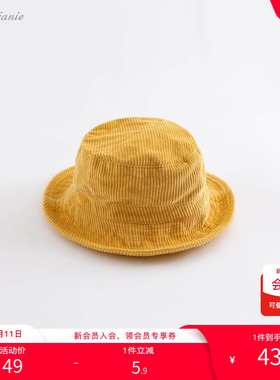 【打折】马克珍妮秋冬装男女童儿童灯芯绒渔夫帽 宝宝帽子201330