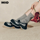 MIO米奥秋季 女鞋 圆头高跟国风复古厚底牛津鞋 舒适通勤单鞋