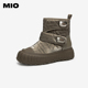 MIO米奥冬季 新款 圆头厚底雪地靴酷趣有型短靴百搭增高靴子女