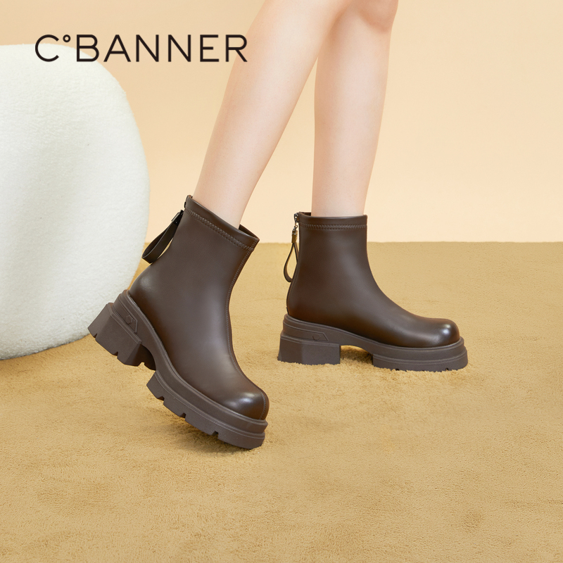 千百度时装靴简约百搭