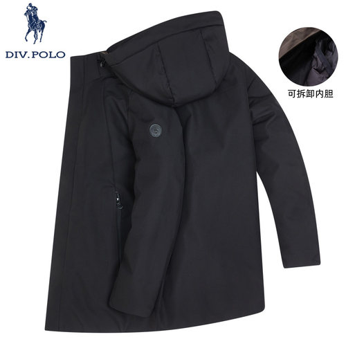 可拆卸内胆DIVPOLO中长款羽绒服