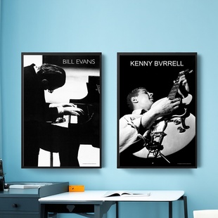 音乐海报 爵士大师群像①24幅选 Bill Evans琴房装饰画Jazz