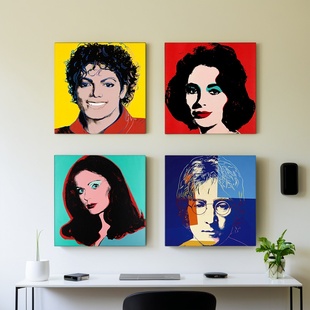 波普主义Andy 群星系列 Warhol梦露MJ 安迪沃霍尔④ 艺术海报