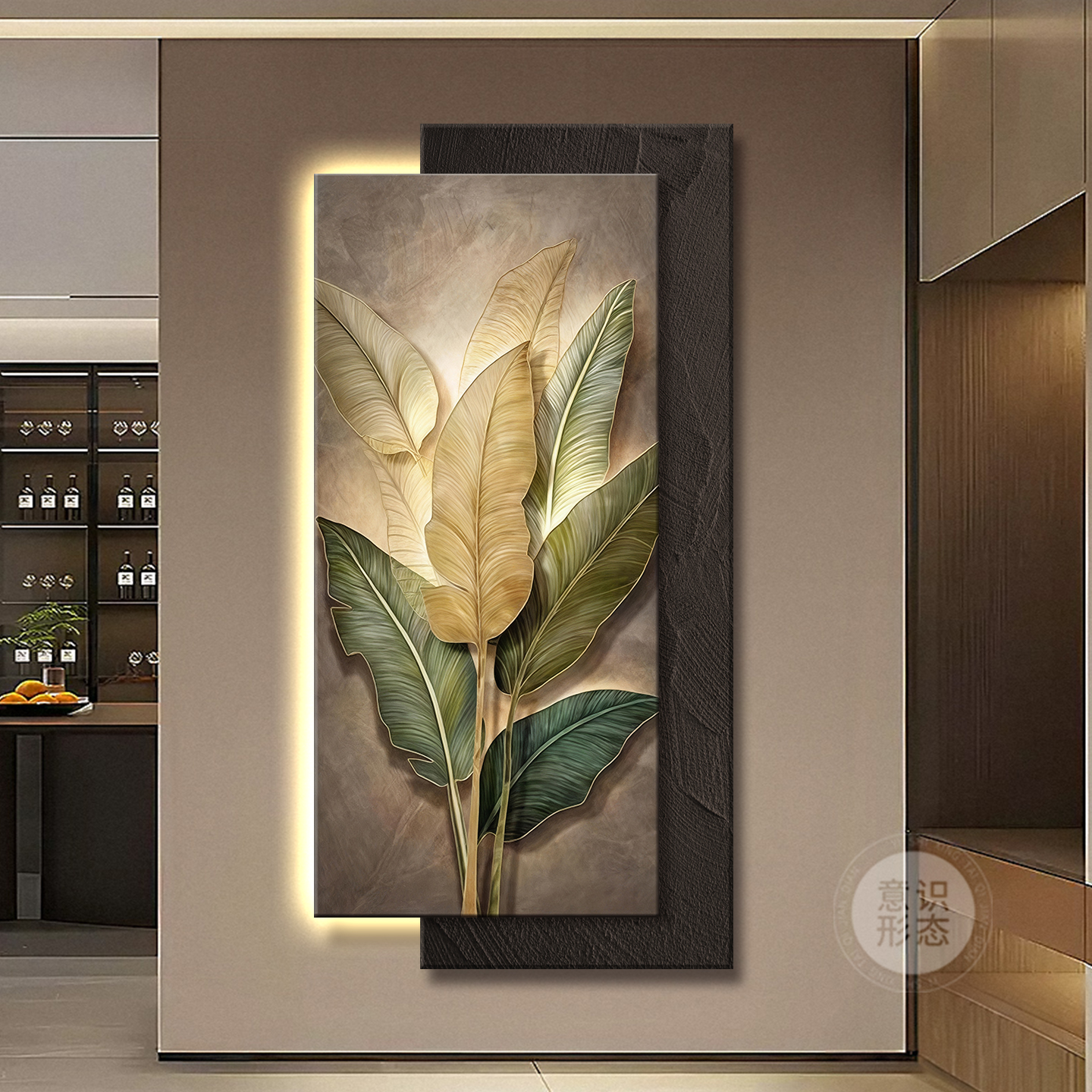 家大业大玄关装饰画轻奢高级感入户正对门挂画2025新款叠加壁画