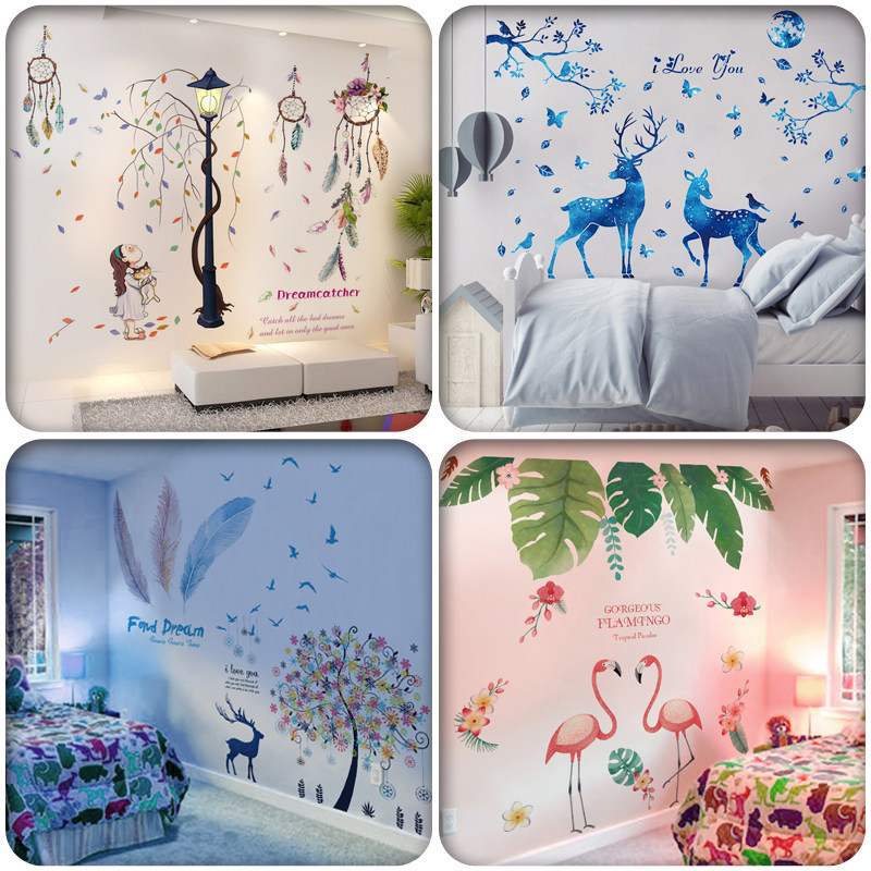 好看班級床頭貼紙室內背景牆少女卡通臥室裝飾品創意網紅防潮牆壁在類目 家居飾品, 貼飾, 牆貼中 - 來自Buy2taobao.com提供專業的淘寶代購服務