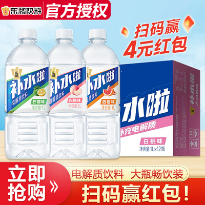 东鹏补水啦电解质饮料1L*12大瓶整箱特价运动健身补充电解质饮料