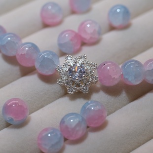 A10mm爆款 古风冰裂玉碎琉璃圆珠手工diy手链手串散珠仙女饰品材料