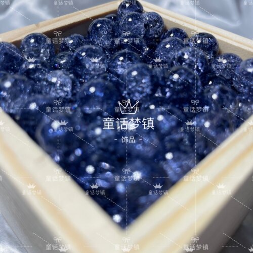 D 10mm 透明碎渐变单色圆珠手工diy手链手串项链散珠仙女饰品材料