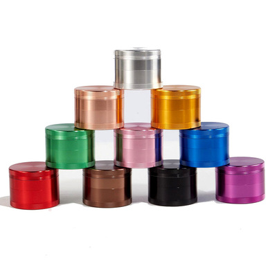 CNC平板磨烟器手动40/50MM四层金属铝合金碎研磨器Spice Grinder