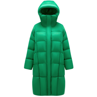 波司登奥莱冬季长款气质多色保暖廓形连帽羽绒服外套休闲情侣款