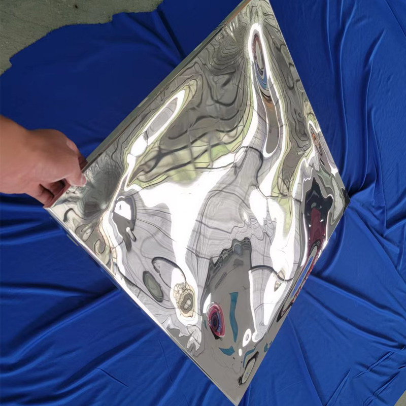 304镜面不锈钢水波纹铝合金吊顶8k压花板ktv集成吊顶新波浪纹板