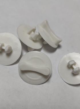 T5T8双支单支带罩支架白色旋转扣子日光灯架子卡扣纽扣PVC白色