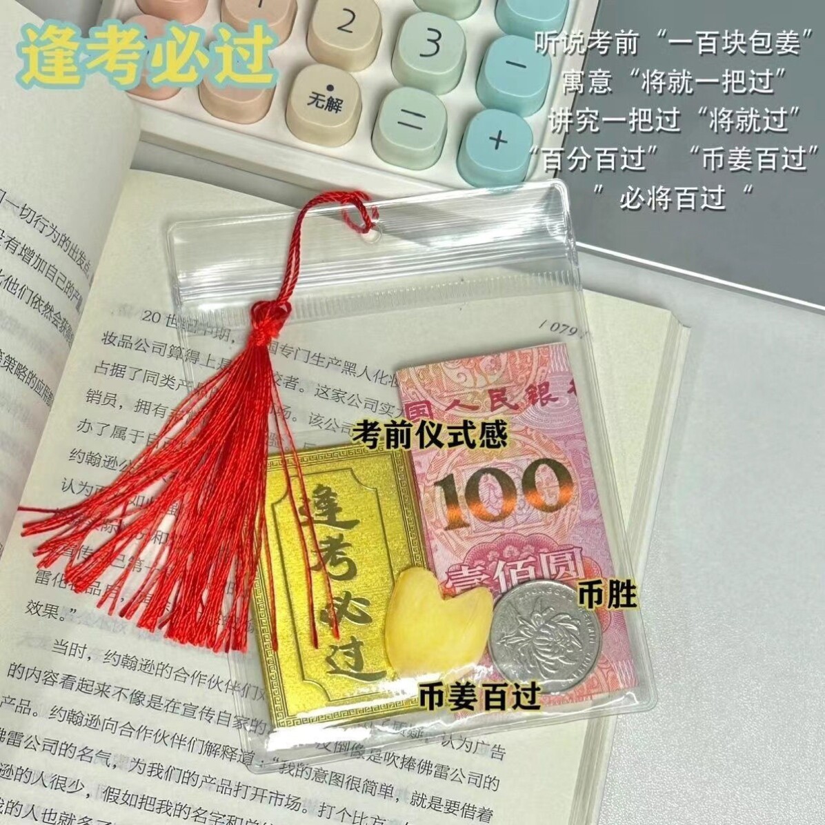 小某书同款一百元小红书透明同款币收纳袋姜百过袋子必将空白必过