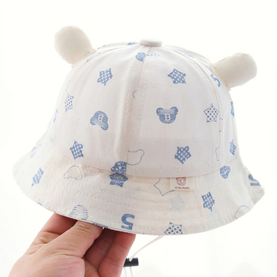 婴儿帽子6到12个月薄款小月龄宝宝防晒帽春款遮阳帽男宝春季1岁女