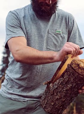 美式Filson S/S Ranger Solid One Pocket休闲轻量纯棉口袋T恤男