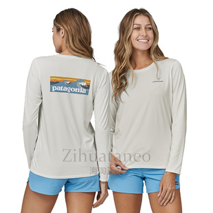 Patagonia巴塔Capilene Cool Day防晒紫外线透气速干长袖T恤C1女