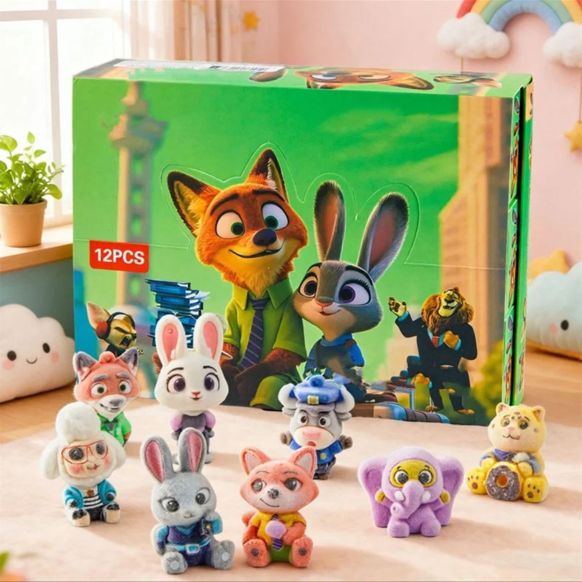 新款疯狂动物城2朱迪尼克周边树脂植绒盲盒公仔手办儿童玩具礼物