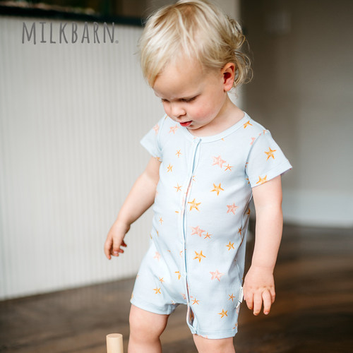 Milkbarn新生婴儿短袖连体服