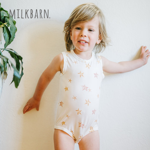 Milkbarn婴幼儿无袖包屁衣