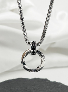 莫比乌斯嘻哈复古男士项链