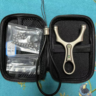 80飞虎叉弹弓全钛合金扁皮弓高端反曲工圆头专业大威力千发卡球